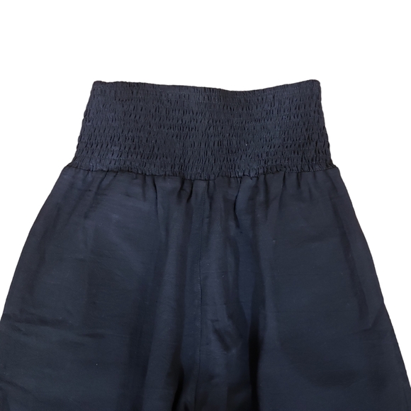 Wide Leg Cotton Linen Blend Palazo Pants - Picture 4 of 9